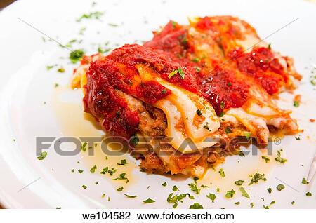 Lasagna with meat View Large Photo Image Stock Image - Lasagna with meat. Fotosearch
