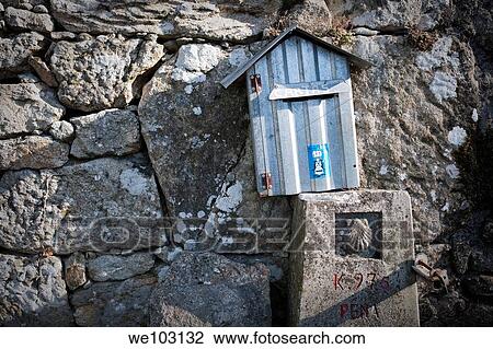 Mailbox, Way of St James, Galicia, Spain View Large Photo Image Stock Image - Mailbox, Way of St James, Galicia, Spain. Fotosearch