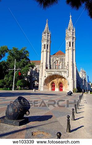 Stock Photo - Museu de Marinha ´Naval Museum´ Mosteiro dos Jeronimos, Monastery of the Hieronymites UNESCO World Heritage Site, Belem Lisbon Portugal. Fotosearch