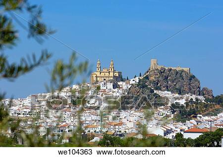Nuestra Señora de la Encarnación church neo-classical, 19th century, and 12th century moorish castle Olvera, Pueblos Blancos ´white towns´, Cádiz province, Andalusia, Spain View Large Photo Image Stock Image - Nuestra Señora de la Encarnación church neo-classical, 19th century, and 12th century moorish castle Olvera, Pueblos Blancos ´white towns´, Cádiz province, Andalusia, Spain. Fotosearch