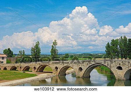 Old Bridge? Pont Vieux? over River Orb B? ziers H? rault, Languedoc-Roussillon Francia View Large Photo Image Stock Image - Old Bridge? Pont Vieux? over River Orb B? ziers H? rault, Languedoc-Roussillon Francia. Fotosearch