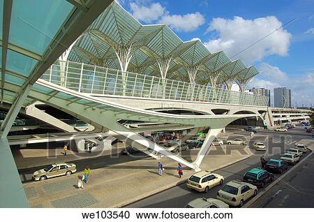 Oriente railway station by Santiagio Calatrava, Gare do Oriente at parque das naçoes, site expo 98, Lisbon, Portugal, Europe View Large Photo Image Stock Image - Oriente railway station by Santiagio Calatrava, Gare do Oriente at parque das naçoes, site expo 98, Lisbon, Portugal, Europe. Fotosearch