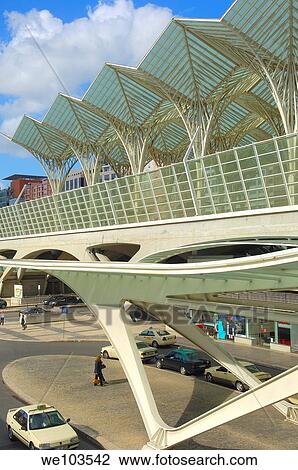 Oriente railway station by Santiagio Calatrava, Gare do Oriente at parque das naçoes, site expo 98, Lisbon, Portugal, Europe View Large Photo Image Stock Image - Oriente railway station by Santiagio Calatrava, Gare do Oriente at parque das naçoes, site expo 98, Lisbon, Portugal, Europe. Fotosearch