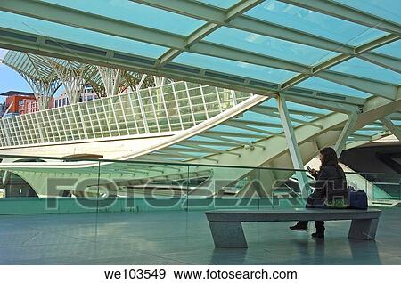 Oriente railway station by Santiagio Calatrava, Gare do Oriente at parque das naçoes, site expo 98, Lisbon, Portugal, Europe View Large Photo Image Stock Photo - Oriente railway station by Santiagio Calatrava, Gare do Oriente at parque das naçoes, site expo 98, Lisbon, Portugal, Europe. Fotosearch