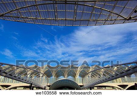 Oriente railway station by Santiagio Calatrava, Gare do Oriente at parque das naçoes, site expo 98, Lisbon, Portugal, Europe View Large Photo Image Stock Photo - Oriente railway station by Santiagio Calatrava, Gare do Oriente at parque das naçoes, site expo 98, Lisbon, Portugal, Europe. Fotosearch