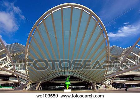 Oriente railway station by Santiagio Calatrava, Gare do Oriente at parque das naçoes, site expo 98, Lisbon, Portugal, Europe View Large Photo Image Stock Photo - Oriente railway station by Santiagio Calatrava, Gare do Oriente at parque das naçoes, site expo 98, Lisbon, Portugal, Europe. Fotosearch
