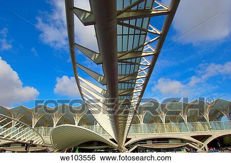 Oriente railway station by Santiagio Calatrava, Gare do Oriente at parque das naçoes, site expo 98, Lisbon, Portugal, Europe View Large Photo Image Stock Photograph - Oriente railway station by Santiagio Calatrava, Gare do Oriente at parque das naçoes, site expo 98, Lisbon, Portugal, Europe. Fotosearch