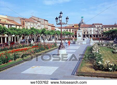 Plaza de Cervantes. Alcalß de Henares, Madrid province, Spain. View Large Photo Image Stock Image - Plaza de Cervantes. Alcalß de Henares, Madrid province, Spain.. Fotosearch