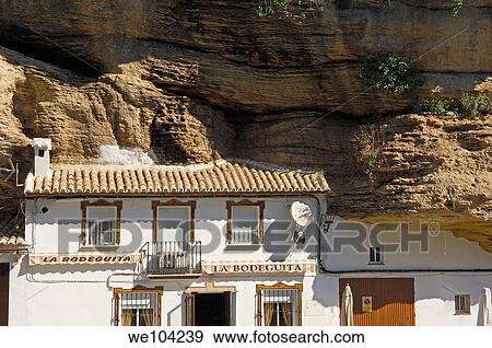 Setenil de las Bodegas, ´Pueblos Blancos´ (white towns), Cadiz province, Andalusia, Spain View Large Photo Image Stock Photo - Setenil de las Bodegas, ´Pueblos Blancos´ (white towns), Cadiz province, Andalusia, Spain. Fotosearch