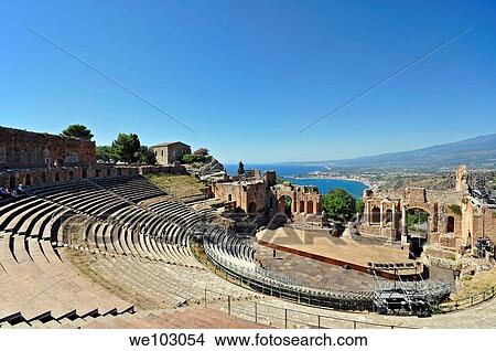 Taormina, greek theater View Large Photo Image Picture - Taormina, greek theater. Fotosearch