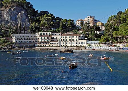 Taormina, Mazzarò View Large Photo Image Stock Photo - Taormina, Mazzarò. Fotosearch