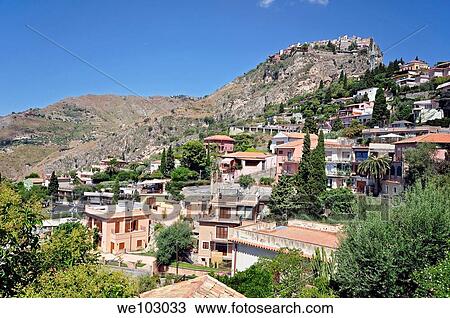 Taormina, panorama View Large Photo Image Stock Image - Taormina, panorama. Fotosearch