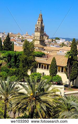 The Alcazar of Catholic Kings and minaret tower of the Great Mosque Cordoba Andalusia, Spain View Large Photo Image Stock Image - The Alcazar of Catholic Kings and minaret tower of the Great Mosque Cordoba Andalusia, Spain. Fotosearch