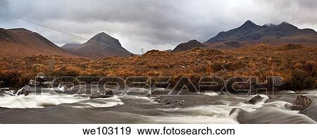 The Cuillen Mountains from Sligachan, Isle of Skye, Scotland View Large Photo Image Stock Photo - The Cuillen Mountains from Sligachan, Isle of Skye, Scotland. Fotosearch