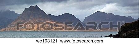 The Southern Arc of The Cuillen Mountains from Elgol, Isle of Skye, Scotland View Large Photo Image Stock Image - The Southern Arc of The Cuillen Mountains from Elgol, Isle of Skye, Scotland. Fotosearch