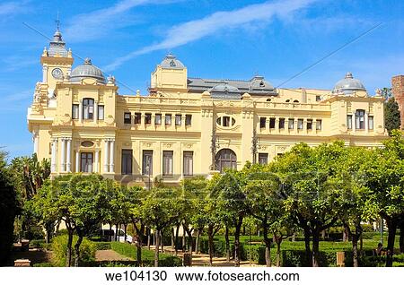 Town Hall, Malaga, Costa del Sol, Andalusia, Spain View Large Photo Image Stock Image - Town Hall, Malaga, Costa del Sol, Andalusia, Spain. Fotosearch
