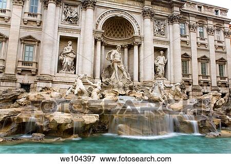 Stock Photo - Trevi Fountain, Rome, Italy. Fotosearch