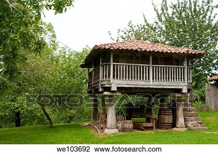 Typical horreo Asturias province, Spain View Large Photo Image Stock Image - Typical horreo Asturias province, Spain. Fotosearch