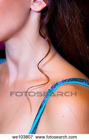 Woman hair curled View Large Photo Image Stock Photo - Woman hair curled. Fotosearch
