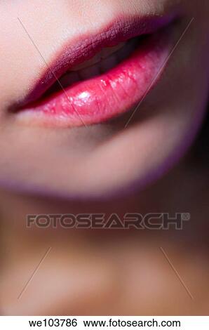 Stock Photograph - Woman lips close up. Fotosearch