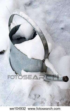 A watering can that was left outside in the Winter View Large Photo Image Stock Image - A watering can that was left outside in the Winter. Fotosearch
