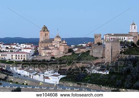 Alcazaba and church of Santa Maria, Jerez de los Caballeros, Badajoz province, Extremadura, Spain View Large Photo Image Stock Photo - Alcazaba and church of Santa Maria, Jerez de los Caballeros, Badajoz province, Extremadura, Spain. Fotosearch