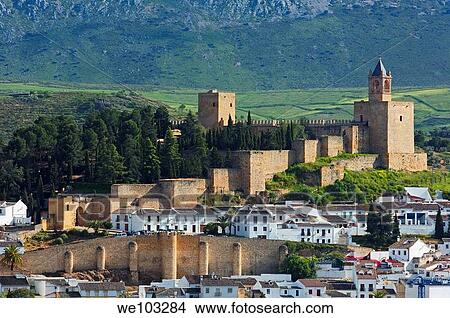 Alcazaba fortress (12th-16th century), Antequera, Malaga province, Andalusia, Spain View Large Photo Image Picture - Alcazaba fortress (12th-16th century), Antequera, Malaga province, Andalusia, Spain. Fotosearch