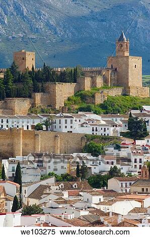 Alcazaba fortress (12th-16th century), Antequera, Malaga province, Andalusia, Spain View Large Photo Image Stock Photography - Alcazaba fortress (12th-16th century), Antequera, Malaga province, Andalusia, Spain. Fotosearch