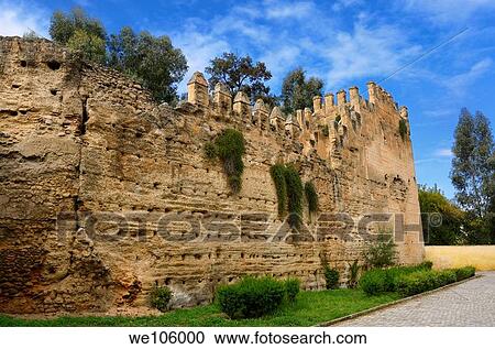 Ancient rampart wall of Fes el Jedid Morocco View Large Photo Image Stock Image - Ancient rampart wall of Fes el Jedid Morocco. Fotosearch