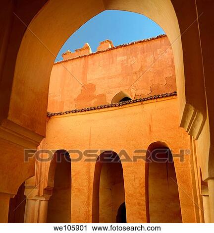 Arches in the inner courtyard of the crumbling Kasbah Ait Youl Dades Gorge Morocco View Large Photo Image Stock Image - Arches in the inner courtyard of the crumbling Kasbah Ait Youl Dades Gorge Morocco. Fotosearch
