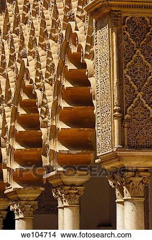 Architectural detail at Patio de las Doncellas, Reales Alcazares, Seville, Andalusia, Spain View Large Photo Image Picture - Architectural detail at Patio de las Doncellas, Reales Alcazares, Seville, Andalusia, Spain. Fotosearch