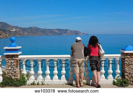 Balcony, Nerja, Costa del Sol, Malaga province, Andalusia, Spain View Large Photo Image Stock Photo - Balcony, Nerja, Costa del Sol, Malaga province, Andalusia, Spain. Fotosearch