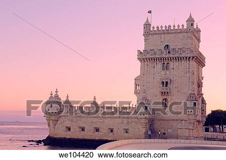 Belem Tower (Torre de Belém) built by Francisco de Arruda, Lisbon, Portugal View Large Photo Image Stock Image - Belem Tower (Torre de Belém) built by Francisco de Arruda, Lisbon, Portugal. Fotosearch