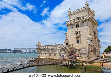 Belem Tower (Torre de Belém) built by Francisco de Arruda, Lisbon, Portugal View Large Photo Image Stock Image - Belem Tower (Torre de Belém) built by Francisco de Arruda, Lisbon, Portugal. Fotosearch