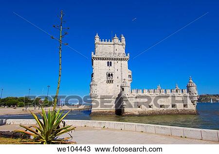 Belem Tower (Torre de Belém) built by Francisco de Arruda, Lisbon, Portugal View Large Photo Image Stock Image - Belem Tower (Torre de Belém) built by Francisco de Arruda, Lisbon, Portugal. Fotosearch