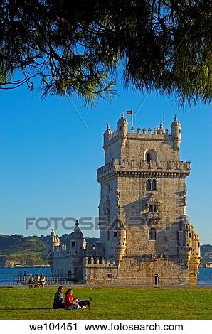 Belem Tower (Torre de Belém) built by Francisco de Arruda, Lisbon, Portugal View Large Photo Image Stock Image - Belem Tower (Torre de Belém) built by Francisco de Arruda, Lisbon, Portugal. Fotosearch
