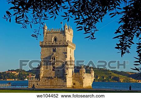 Stock Image - Belem Tower (Torre de Belém) built by Francisco de Arruda, Lisbon, Portugal. Fotosearch