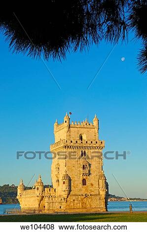 Belem Tower (Torre de Belém) built by Francisco de Arruda, Lisbon, Portugal View Large Photo Image Stock Photo - Belem Tower (Torre de Belém) built by Francisco de Arruda, Lisbon, Portugal. Fotosearch