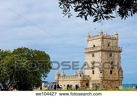 Belem Tower (Torre de Belém) built by Francisco de Arruda, Lisbon, Portugal View Large Photo Image Stock Photo - Belem Tower (Torre de Belém) built by Francisco de Arruda, Lisbon, Portugal. Fotosearch