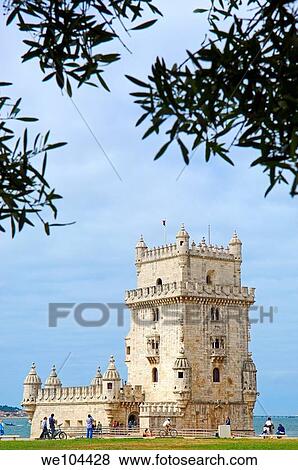 Belem Tower (Torre de Belém) built by Francisco de Arruda, Lisbon, Portugal View Large Photo Image Stock Photo - Belem Tower (Torre de Belém) built by Francisco de Arruda, Lisbon, Portugal. Fotosearch
