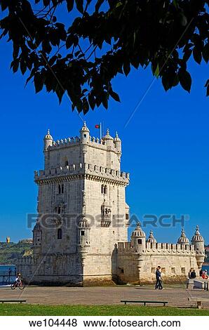 Belem Tower (Torre de Belém) built by Francisco de Arruda, Lisbon, Portugal View Large Photo Image Stock Photo - Belem Tower (Torre de Belém) built by Francisco de Arruda, Lisbon, Portugal. Fotosearch