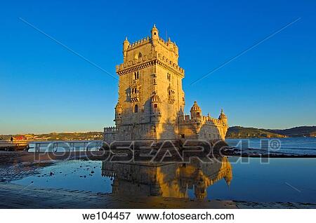 Belem Tower (Torre de Belém) built by Francisco de Arruda, Lisbon, Portugal View Large Photo Image Stock Photo - Belem Tower (Torre de Belém) built by Francisco de Arruda, Lisbon, Portugal. Fotosearch