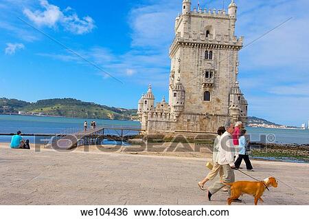 Belem Tower (Torre de Belém) built by Francisco de Arruda, Lisbon, Portugal View Large Photo Image Stock Photograph - Belem Tower (Torre de Belém) built by Francisco de Arruda, Lisbon, Portugal. Fotosearch