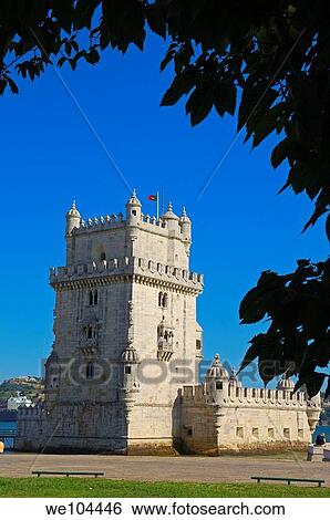 Belem Tower (Torre de Belém) built by Francisco de Arruda, Lisbon, Portugal View Large Photo Image Stock Photograph - Belem Tower (Torre de Belém) built by Francisco de Arruda, Lisbon, Portugal. Fotosearch