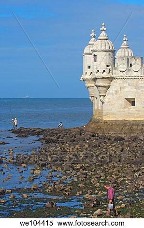 Stock Photography - Belem Tower (Torre de Belém) built by Francisco de Arruda, Lisbon, Portugal. Fotosearch