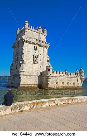Belem Tower (Torre de Belém) built by Francisco de Arruda, Lisbon, Portugal View Large Photo Image Stock Photography - Belem Tower (Torre de Belém) built by Francisco de Arruda, Lisbon, Portugal. Fotosearch