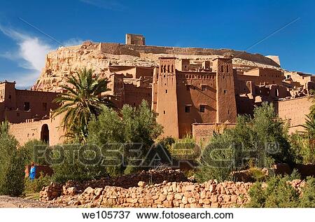 Blue Berber man at historic earthen ksar of Ait Benhaddou near Ouarzazate Morocco View Large Photo Image Stock Photo - Blue Berber man at historic earthen ksar of Ait Benhaddou near Ouarzazate Morocco. Fotosearch