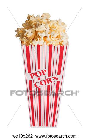 Box of popcorn isolated on a white background with a clipping path View Large Photo Image Stock Image - Box of popcorn isolated on a white background with a clipping path. Fotosearch
