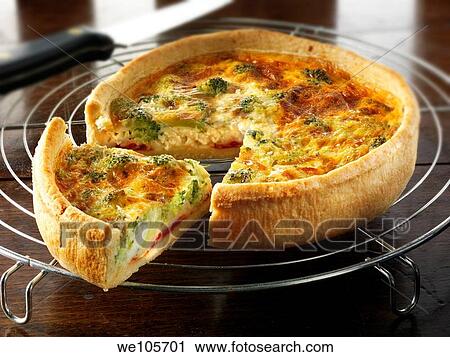 Broccoli quiche View Large Photo Image Stock Image - Broccoli quiche. Fotosearch