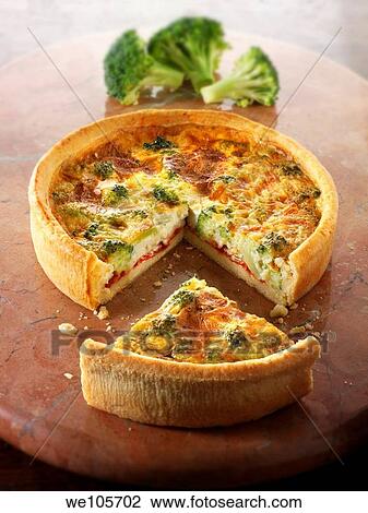 Stock Image - Broccoli quiche. Fotosearch